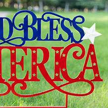 23.25"H Patriotic God Bless America Yard Stake