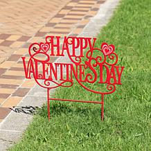 23.25"H Valentine's Day Metal Yard Stake