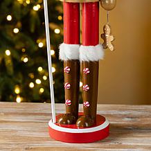 24" Wooden Gingerbread Man Nutcracker Christmas Decor