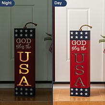 24.75"H Patriotic Firecracker Porch Decor with Lights