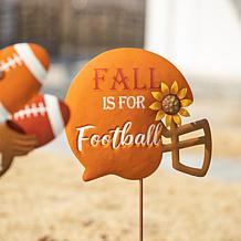 24"H Set of 3 Metal Thanksgiving Football Turkey Yard Stake (KD)