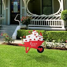 24"H Valentine's Metal LOVE Mail Wagon Yard Stake or Wall Décor