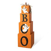 25.5"H Halloween and Fall Wooden Reversible Boxed Porch Decor