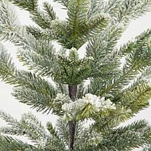 26-in Fir Christmas Tree in Woven Basket by Nearly Natural