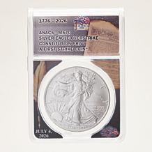 '26 MS70 ANACS Silver Eagle- Daniel Carr Constitution Privy Overstrike