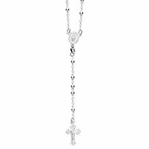 26" Sterling Silver Rosary Necklace