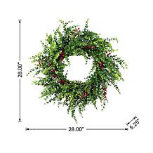 28" Dripping Eucalyptus Christmas Greenery Wreath