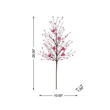 28" Valentine's Picks with Pink Berries & Heart Accents, 2-piece Set