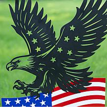 29.75" H Patriotic Yard Stake with Eagle Silhouette
