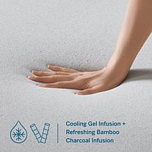 3” Bamboo Charcoal and Gel Memory Foam Mattress Topper, Full