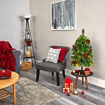 3 ft. Montana Mixed Pine Artificial Christmas Tree with Pine Cones,...