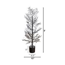 3-ft Pre-Lit Spider Twig Tree with 80 Lights by Nearly Natural