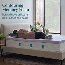 3” Lavender and Gel Memory Foam Mattress Topper, Queen