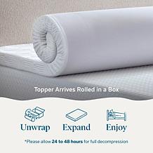 3” Lavender and Gel Memory Foam Mattress Topper, Twin XL