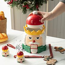 3-piece Dolomite Christmas Nutcracker Cookie Jar Set