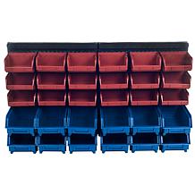 30-Bin Wall-Mounted Parts Rack