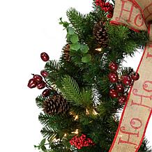 30" Premium Decorated Wreath - 70 Clear Lights