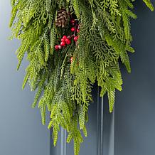 31.5" Christmas Greenery PE Dripping Teardrop
