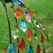 32"H Metal Standing Peacock Garden Statue with Stakes