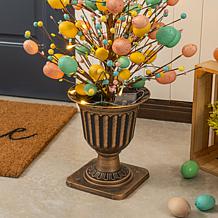 36" Easter Urn Porch Tree with Lights and Timer