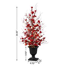 36" Valentine's Lighted Porch Tree with Timer