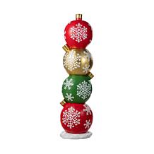 36.25"H Christmas Resin Stacked Ornament Porch Decor