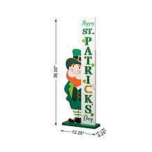 36"H St. Patrick's Wooden Leprechaun St. Patrick's Day Porch Decor