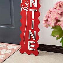 39.25"H Valentine's Wooden HELLO VALENTINE Porch Decor
