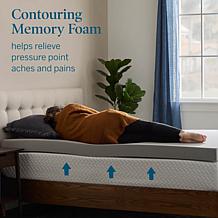 4” Bamboo Charcoal and Gel Memory Foam Mattress Topper, Twin