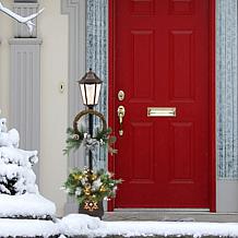 4' Christmas Lamp Post with 35 Multi Lights