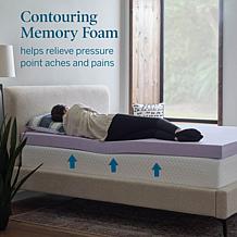 4” Lavender and Gel Memory Foam Mattress Topper, King