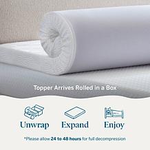 4” Lavender and Gel Memory Foam Mattress Topper, Twin XL