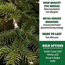 4' Noble Fir Artificial Trees Metallic Urn Base MultiColored LED 2Pack
