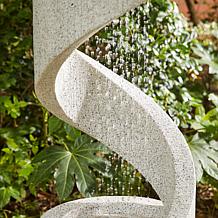 40.25"H Mid Century Modern Faux Terrazzo Spiral Polyresin Fountain