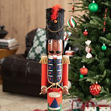 42" H Wooden Christmas Black Nutcracker Soldier