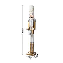 42" H Wooden Christmas Deluxe Gold Dressed Nutcracker Soldier