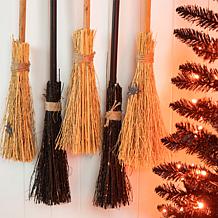 42"H Halloween Wooden Brooms Parking Porch Decor (KD)