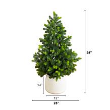 4.5-ft Real Touch Christmas Spruce Pine by Nearly Natural
