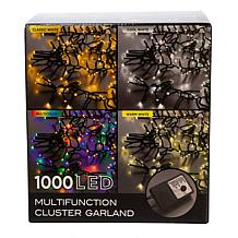 480-Light 16-Foot Connectable Warm White LED Cluster Garland