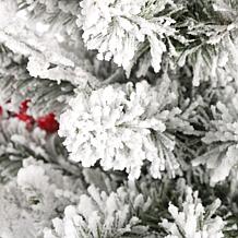 4ft Pre-Lit Flocked Christmas Porch Tree with LED Lights