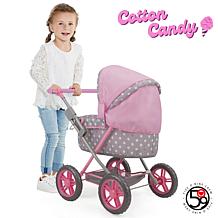 509 Crew: Cotton Candy Pink: Amanda Doll Pram - Pink, Grey, Polka Dot