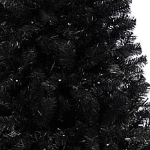 6’ Black  Christmas Tree with 400 LED Lights and 1036 Tips 
