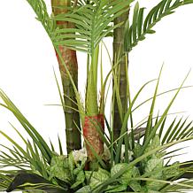 6 ft. Artificial Areca Palm Tree with White Decorative Pot
