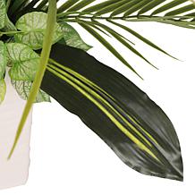 6 ft. Artificial Lemon Tree with White Decorative Pot
