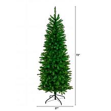 6-ft Slim Green Mountain Pine Christmas Tree by Nearly Natural