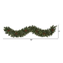 6-ft White Mountain Pine Garland by Nearly Natural