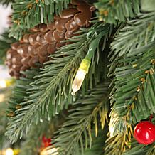 6' Pre-lit Green Artificial Christmas Porch Tree w/ Warm White Lights