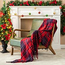 60" L x 50" W Acrylic Plaid Woven Throw