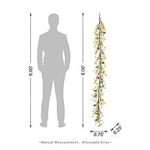 72" Easter Egg & Berries Garland with Pastel Accents