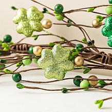 72" St. Patrick's Garland with Shamrocks and Gold Beads